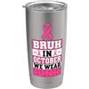 Kids Pink Ribbon Support October Apparel Bruh in October Wear Pink Breast Cancer Awareness Boys kids Bicchiere termico in acciaio inox doppia parete