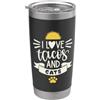 I Love My Merch I Love Tacos and Cats Bicchiere termico in acciaio inox doppia parete