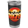 Retro Mountain Year 1979 Retro Montagna Tramonto Vintage Anni Settanta Compleanno Art Bicchiere termico in acciaio inox doppia parete