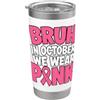 Kids Pink Ribbon Support October Apparel Bruh in October Wear Pink Breast Cancer Awareness Boys kids Bicchiere termico in acciaio inox doppia parete