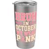 Kids Pink Ribbon Support October Apparel Bruh in October Wear Pink Breast Cancer Awareness Boys kids Bicchiere termico in acciaio inox doppia parete