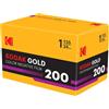 Kodak Gold 200 Color 135 Negative Roll Film, 24 Esposizioni | Pellicola ISO 200 con 24 esposizioni e bilanciamento della luce diurna per ritratti, paesaggi e fotografia quotidiana