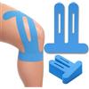 TS TAKE SPORT - nastro kinesiologico ginocchio, kinesio tape, tape kinesiologico, fascia ginocchio, kinesiology tape, 15 Pezzi (BLUE)