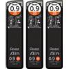 Pentel Ain AMZ-XC2892B3P - Mine meccaniche, tratto: 0,9 mm, durezza: 2B, 3 pezzi