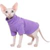 BOXIZ Maglione a collo alto per gatti Devon Rex e Sphynx, vestiti per gatti a collo alto - viola M