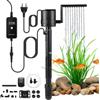 SWAWIS 5 in 1 Filtro per Acquario 1200L/H per 60-450L Acquari | con 8W UV Sterilizzatore Lampada e Timer, Pompa Acquario per Filtrazione Aerazione Sterilizzazione, Uso Doppio Acqua e Terra