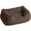 Hunter Divano per cani LOPPA, morbido posto letto con imbottitura rimovibile, facile da pulire, rivestimento lavabile, colore: marrone, taglia: L