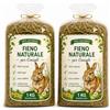 Velora Home&Living VELORA H&L Fieno di Prato 2 x 1 kg - 100% Naturale, Steli Lunghi, Senza Additivi, Fieno per Conigli, Cavie e Piccoli Roditori, Raccolto 2026