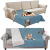 SHUOJIA Coperta Impermeabile Copriletto Per Cani Copridivano Grande Antiscivolo Coprimaterasso Per Incontinenza Per Auto Animali Domestici Cane Gatto (40x50in,Light Blue)
