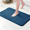 MIULEE Tappeto da Bagno Antiscivolo in Microfibra Blu Navy 40x60 cm | Assorbente, Asciugatura Rapida, Lavabile in Lavatrice