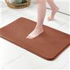 MIULEE Tappeto da Bagno Antiscivolo in Microfibra Marrone 40x60 cm | Assorbente, Asciugatura Rapida, Lavabile in Lavatrice