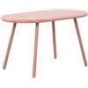 CLP Tavolino Velva I Tavolo ovale da salotto per esterni e interni I Tavolo da giardino resistente alle intemperie e ai raggi UV | Colore rosa