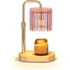 Staymoment Rosa - Scaldacandele elettrico con timer, per cera | Lampada per candele profumate, con dimmer, regolabile in altezza, regalo per donne, decorazione moderna per soggiorno