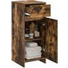 vidaXL Mobile da Bagno Rovere Fumo 35 x 36,5 x 85 cm