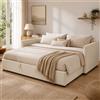 DULRLLY Divano Letto Matrimoniale Estraibile 90/180x200 cm con Rete a Doghe | Letto Divano Imbottito con Letto Estraibile, divano letto multifunzione 2 in 1, Escluso il materasso, Salvaspazio, Velluto