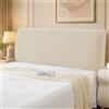 YSTELLAA Copri Testata Letto Elasticizzata, 90CM, Beige | Copritestiera Antipolvere Lavabile, Adatta per Letti Singoli e Matrimoniali