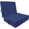 Herlag Materasso Pieghevole Junior (Materasso ospite, Colore Blu Navy, Chiusura Lampo, Rivestimento Lavabile, Dimensioni 190 x 60 x 7 cm) P05009-2150MCT