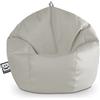 Happers Puff in Pelle Sintetica 60x60x60 cm Cenere