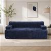 HomeMiYN Boneless - Divano a 3 posti, 178 cm, senza montaggio, blu scuro | Divano Cloud in Velluto a Coste, Compresso Sottovuoto, Seduta Extra Profonda per Soggiorno e Ufficio