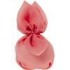 Doni Bomboniere Prima 12PZ Sacchettino Porta Confetti Color Corallo Comunione Santa Cresima Matrimonio Anniversario Feste 18 Anni Compleanni in Tessuto Laminato con Chiusura A Forma di Foglia O