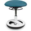 TOPSTAR Sitness Bobby SU83CR5 - Pouf per bambini, in alluminio laccato bianco, tessuto, blu petrolio
