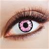 aricona Lente a contatto colorata con motivo Crazy in rosa, lente a contatto per carnevale e Halloween