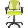 hjh OFFICE sedia girevole per bambini KIDDY CD sedia da scrivania per bambini regolabile in altezza con braccioli tessuto / rete