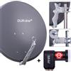 DUR-line Select 75/80cm sistema completo antracite + Quad LNB