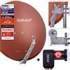 DUR-line Sistema completo DUR-line Select 75/80cm rosso mattone + Quad LNB