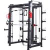 GORILLA SPORTS® Power Rack - con stazione per pull-up, vogatore, dip, maniglia per bicipiti/tricipiti, supporto per bilanciere e piastre di peso, regolabile, in acciaio - multi press, smith machine, stazione di peso, gabbia di potenza