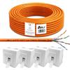 ARLI Cavo di installazione ARLI Cat7 50 m S/FTP PIMF senza alogeni + 4x presa di rete Cat6a