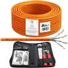 ARLI 100 m di cavo di installazione Cat7 S/FTP LSZH + set di strumenti di rete con pinze per crimpare LSA Tester Spelafili Set di cavi di rete