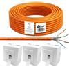 ARLI Cavo di rete ARLI Cat7 50m S/FTP PIMF senza alogeni + 3 prese di rete Cat6a