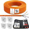 ARLI Cat7 50 m cavo di installazione S/FTP + 4x presa di rete Cat6a + pinza per crimpare LSA tester di rete set di attrezzi LAN RJ45