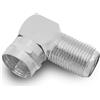 ARLI 50x Sat F-angle plug - Adattatore angolare a 90° da accoppiamento F a spina F per cavo coassiale ricevitore SAT LNB