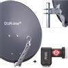 DUR-line Select 60/65 cm sistema satellitare 4 partecipanti set completo antracite