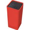 ECHTWERK EW-MB-0135 Ceppo universale quadrato con inserto in setola, rosso, plastica