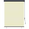 vidaXL Tenda a rullo per esterni 120 x 250 cm bianco crema