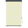 vidaXL Tenda a rullo per esterni 100 x 250 cm bianco crema