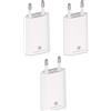 Wicked Chili 3x Pro Series adattatore di alimentazione Adattatore USB compatibile con Apple iPhone, Samsung Galaxy / caricabatterie del telefono cellulare, spina di alimentazione per smartphone (1A, 5V) bianco