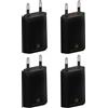 Wicked Chili 4x Pro Series adattatore di alimentazione Adattatore USB compatibile con Apple iPhone, Samsung Galaxy / caricabatterie per cellulari, spina di alimentazione per smartphone (1A, 5V) nero
