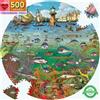 EEBOO Puzzle rotondo Pesce e barche 500 pezzi