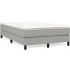vidaXL Struttura letto senza materasso Tessuto grigio chiaro 120x200 cm
