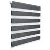 WOLTU Tenda a rullo doppia WOLTU con fissaggio a morsetto senza foratura, grigio scuro, 80 cm (L) x 130 cm (A), oscurante
