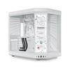 HYTE Y70 Touch, case per PC di tipo Midi Tower, colore bianco, compatibile con schede madri ATX, EATX, ITX e Micro ATX, dimensioni: 18 cm (altezza), 42,2 cm