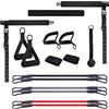 Gorilla Sports Set barra Pilates GORILLA SPORTS® - Barra, elastici di resistenza, cinturini per mani e piedi, regolabile, acciaio, schiuma - Palestra domestica, yoga, accessori per il fitness