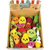 Jemini Pack of 18 surprise bags - JEMINI - Surprise Market - Fruit or vegetable plush +/- 10 cm. stickers and memo cards