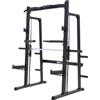 GORILLA SPORTS® Half Rack Smith Machine - con barra per trazioni, bilanciere guidato, per dischi da 50 mm - multipressa, squat rack, stazione di allenamento