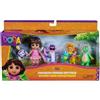 Spin Master Dora l'esploratrice Set di personaggi, 5 personaggi, Babouche, Tico, Vera, Trio Fiesta, dai 3 anni in su