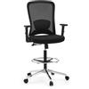 hjh OFFICE task chair Top Work 44 sedia girevole con braccioli (regolabile in altezza) tessuto / mesh
